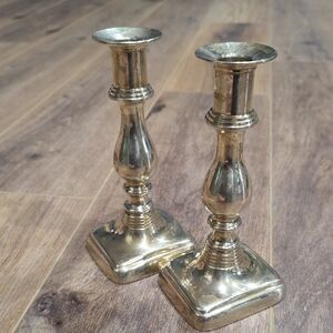 Set Of 2 Brass Candlesticks